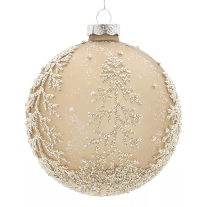 Szklana bombka choinkowa ręcznie zdobiona