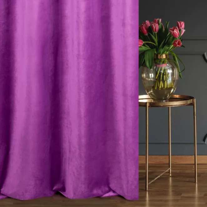 Tkanina zasłonowa gruby, miękki welwet o matowym wykończeniu z kolekcji Pierre Cardin