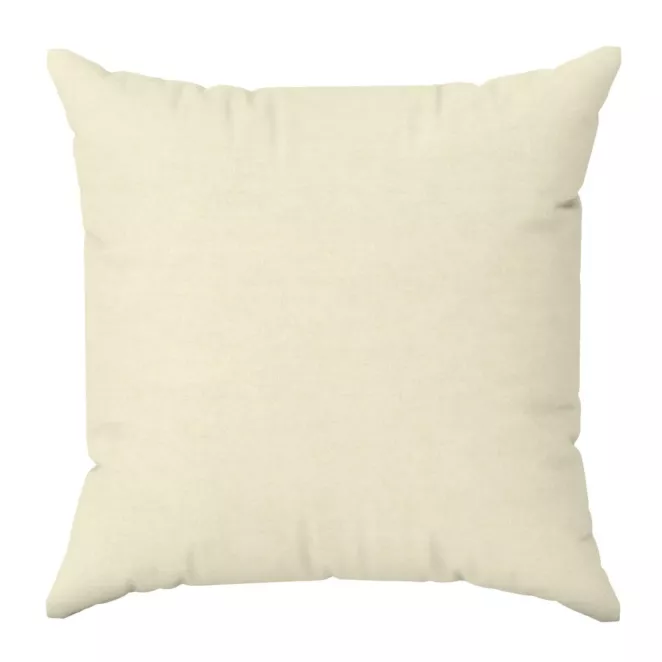 Poszewka szyta DORA - HIT jasnokremowa z miękkiej tkaniny o welurowej strukturze