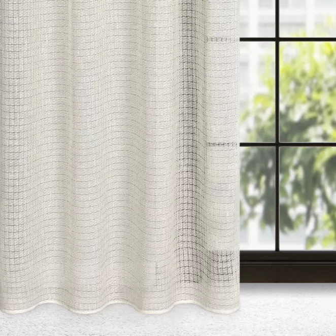 Dekoracja okienna naturalna o strukturze siatki w stylu eko 140x250 cm przelotka NADIN