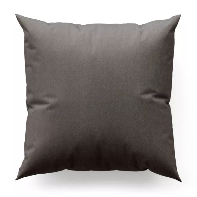 Poszewka szyta popielata z miękkiej tkaniny o welurowej strukturze