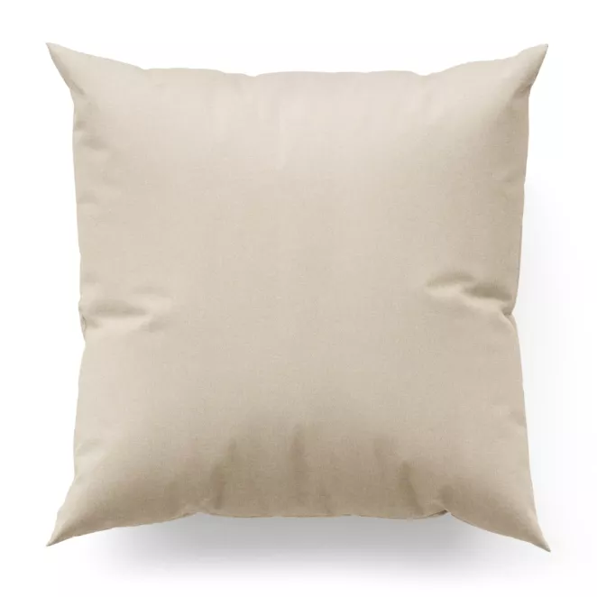 Poszewka na wymiar jasnobeżowa o naturalnym charakterze, z widocznym, ozdobnym splotem