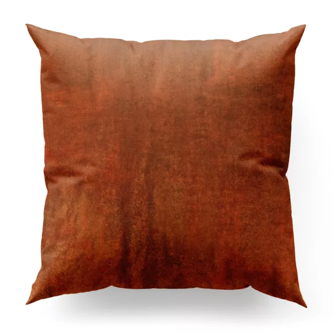 Poszewka szyta miedziana z welwetowej, miękkiej tkaniny, z połyskującym nadrukiem