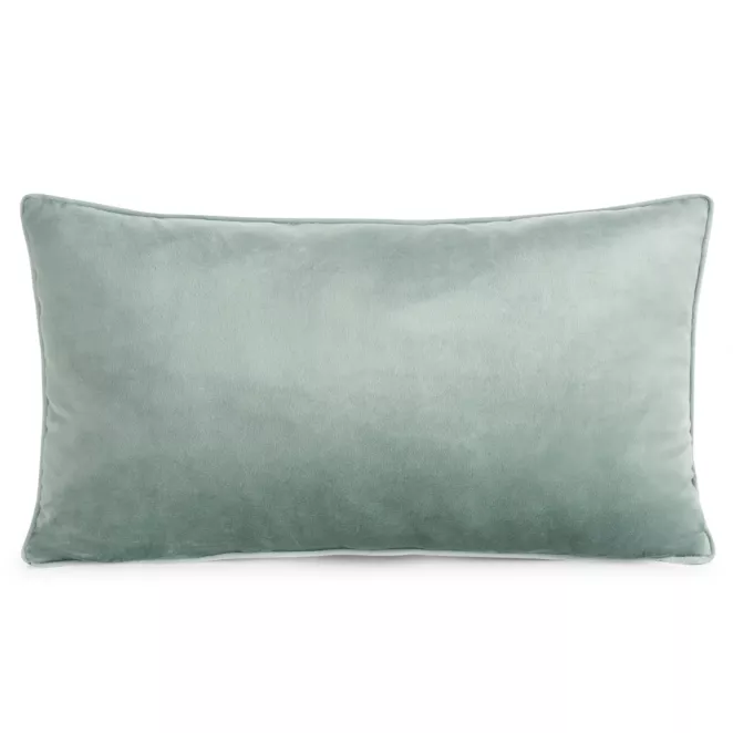 Poduszka 30 x 50 cm welwetowa ciemnomiętowa z kontrastującą lamówką GAJA 3