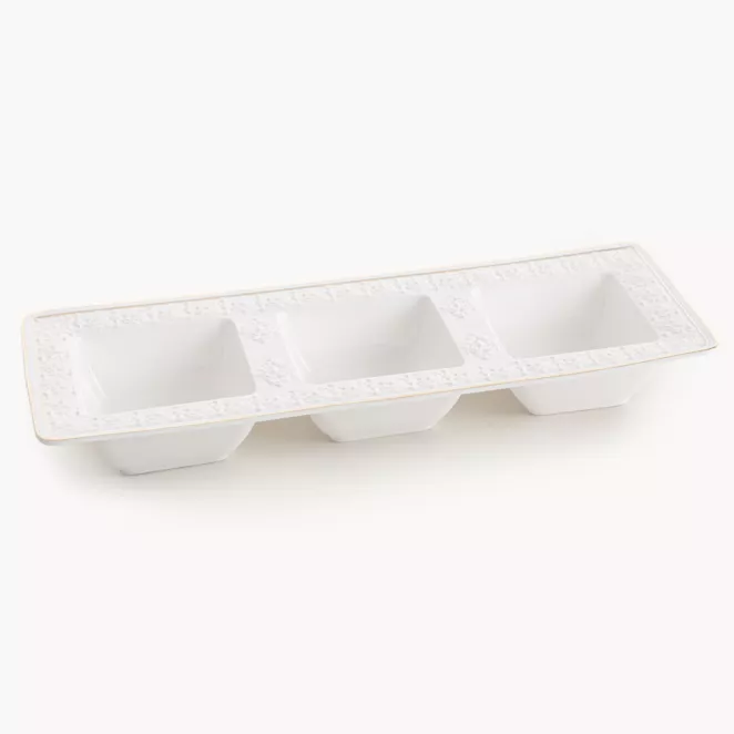 Miseczki z glinki ceramicznej zdobione subtelnym wzorem OLIVIA - kolekcja AMAROSA