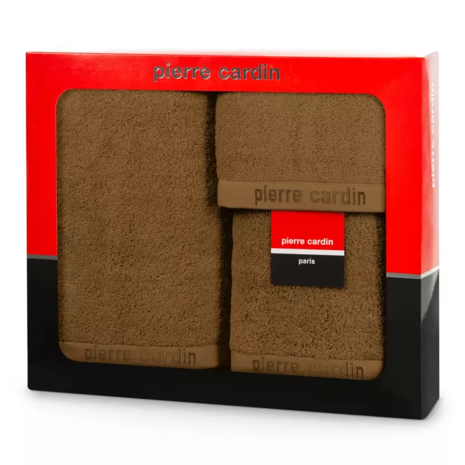 Zestaw ręczników bawełnianych na prezent 3 szt kolor miodowy 430 g/m2 EVI Pierre Cardin