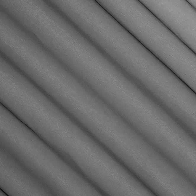 M159/4 Firana szyta na taśmie 5 cm czarna z połyskliwej tkaniny PERU, wykończona obciążnikiem