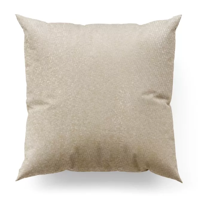 Poszewka szyta MATTEO złocista z grubotkanej nowoczesnej tkaniny z błyszczącym nadrukiem