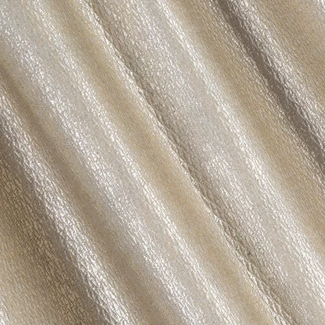 R151/5 Zasłona szyta na taśmie 5 cm MATTEO złocista z grubotkanej nowoczesnej tkaniny z błyszczącym nadrukiem