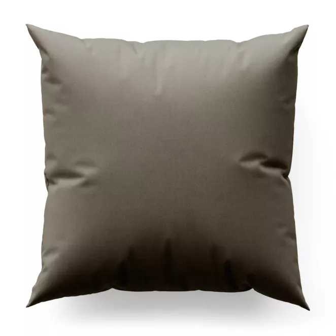 Poszewka szyta beżowa z gładkiej tkaniny typu dimout