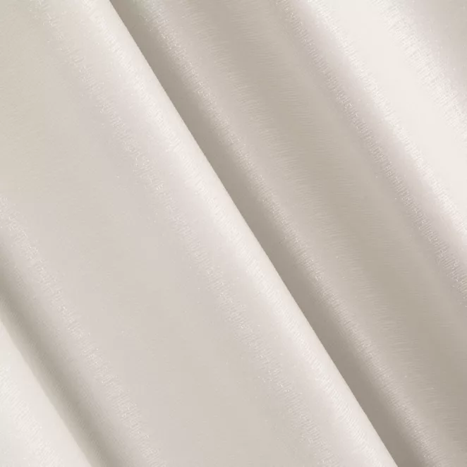 L76/3 Zasłona szyta na taśmie 5 cm JULIETT jasnobeżowa z eleganckiej połyskującej tkaniny przetykanej lureksową nicią