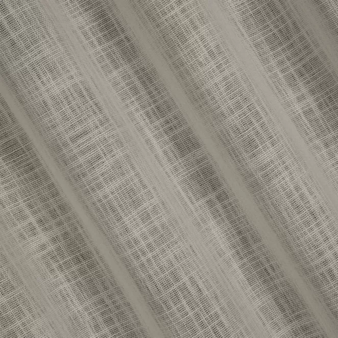 E41/6 Zasłona szyta na taśmie 5 cm stalowa o naturalnym, luźnym splocie w stylu eko