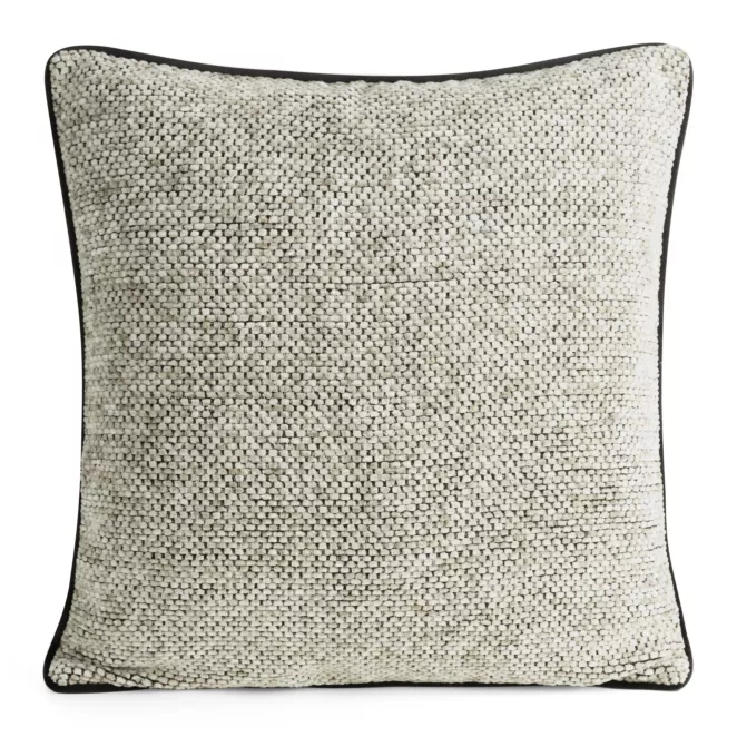 Poszewka na poduszkę 45x45 cm beżowa z plecionej szenilowej nici z efektem melanżu BARI