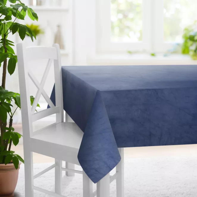 Obrus szyty WALDO grafitowy ze szlachetnej grubej tkaniny welwetowej o gramaturze 400g/m2