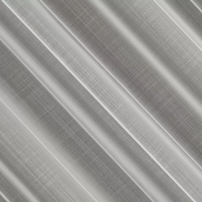 E32/8 Firana szyta na taśmie 5 cm kremowa z delikatnej etaminy zdobionej cienkimi pasami, wykończona obciążnikiem