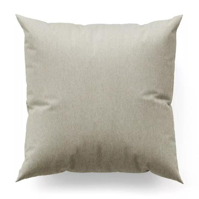 Poszewka szyta beżowa z tkaniny o grubym splocie i efektem melanżu