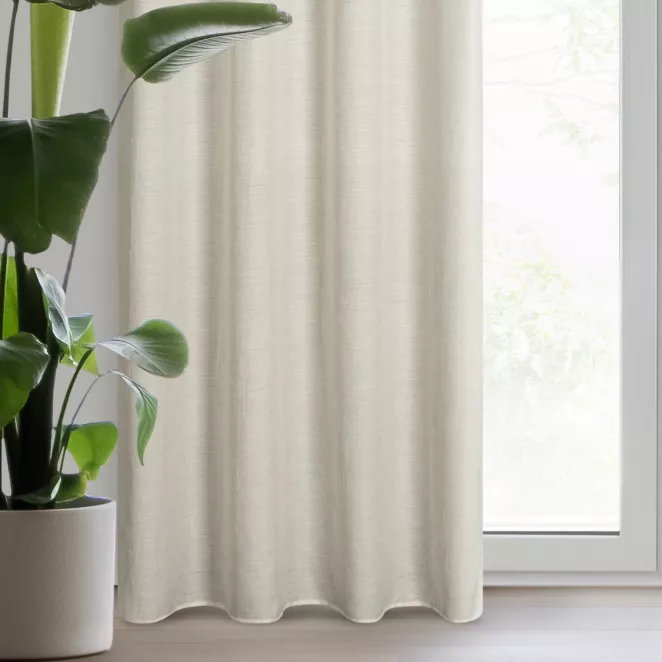 Zasłona naturalna z kreszowanej tkaniny w stylu eko 140x250 cm przelotka - ETNA