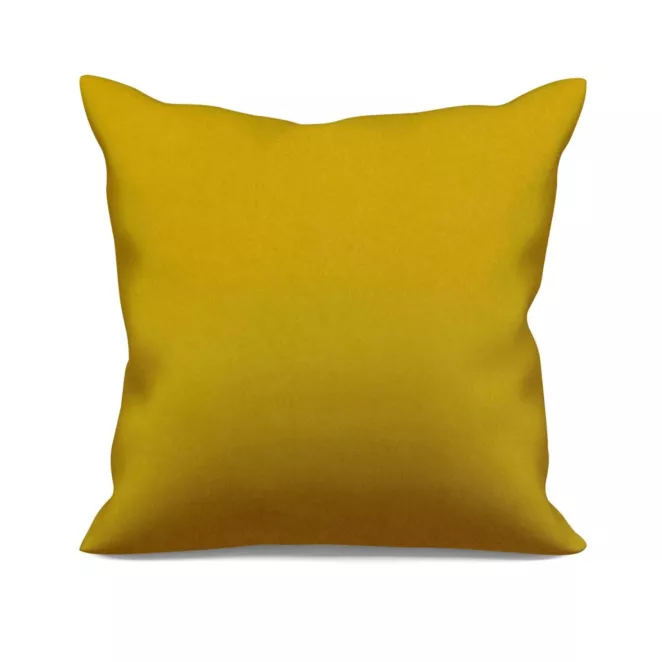 Poszewka szyta ADESSA żółta z miękkiej tkaniny o welurowej strukturze