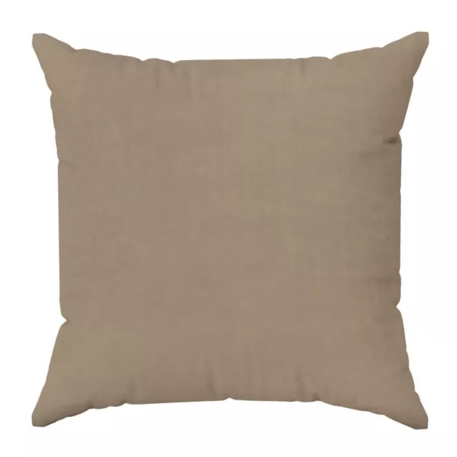Poszewka szyta ENYA ciemnobeżowa z miękkiej półmatowej tkaniny welwetowej