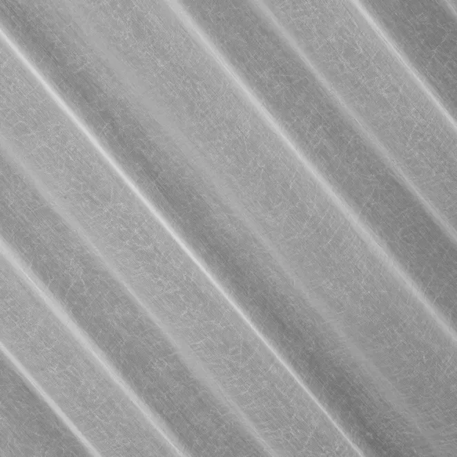 M196/1 Firana szyta na taśmie 5 cm biała z miękkiej, matowej tkaniny nie wymagającej prasowania, z efektem kreszowania