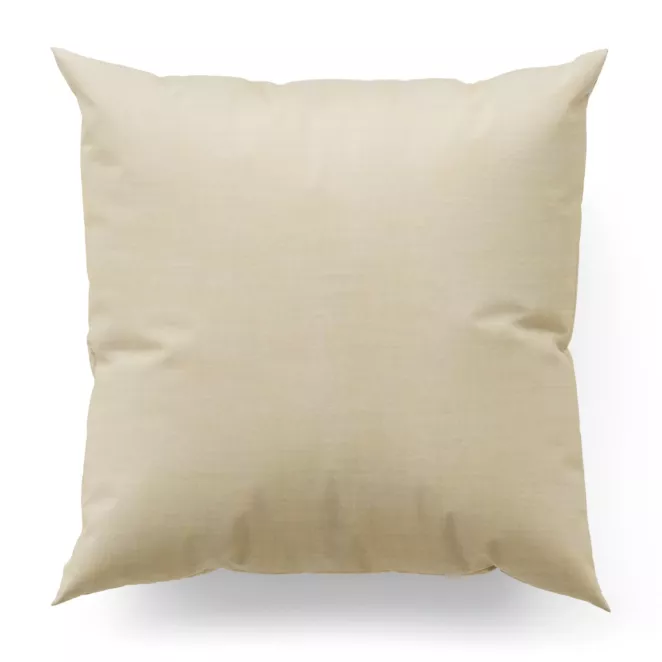 Poszewka szyta beżowa z miękkiej matowej tkaniny o nieregularnym wzorze z efektem melanżu