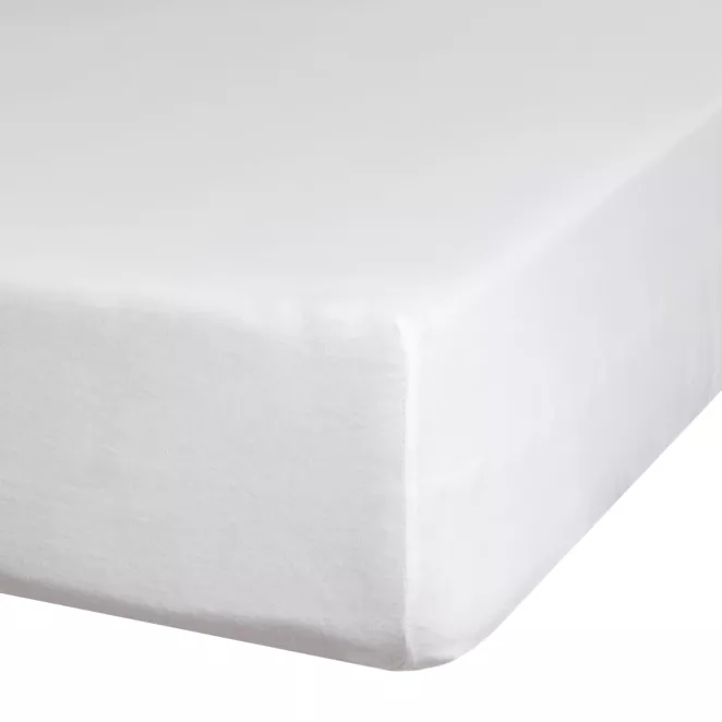 Prześcieradło jersey z gumką 240x220 cm z bawełny kolor biały 125 g/m2 Design 91