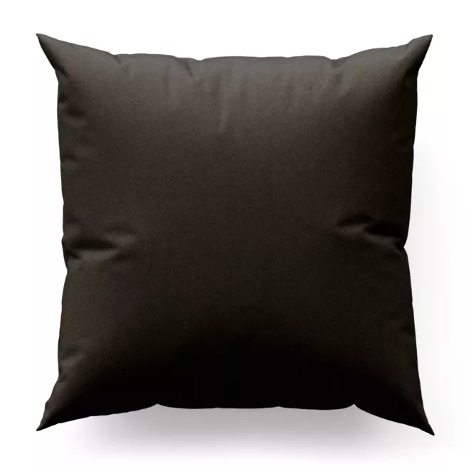 Poszewka szyta ciemnobrązowa z miękkiej tkaniny o welurowej strukturze