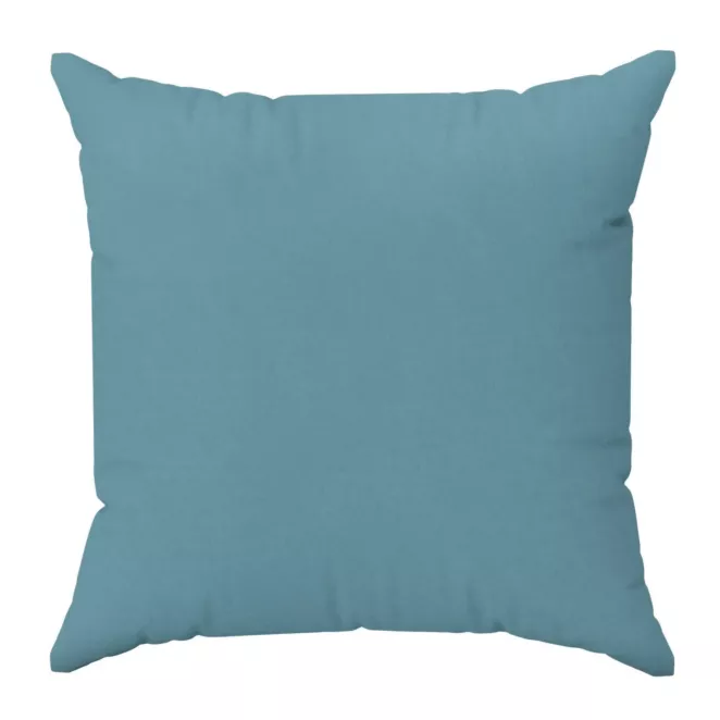 Poszewka szyta DORA - HIT błękitna z miękkiej tkaniny o welurowej strukturze