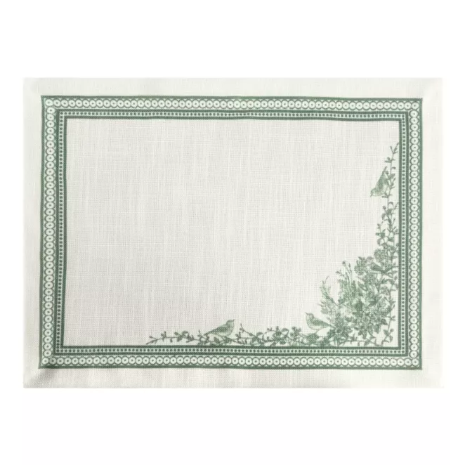 Komplet serwetek 4 szt.  naturalno, zielonych z roślinnym wzorem 30x40 cm SUMMER - kolekcja FOREST SUMMER