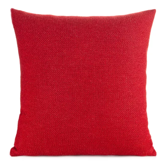 Poszewka na poduszkę 45x45 cm bawełniana czerwona z grubszej strukturalnej tkaniny