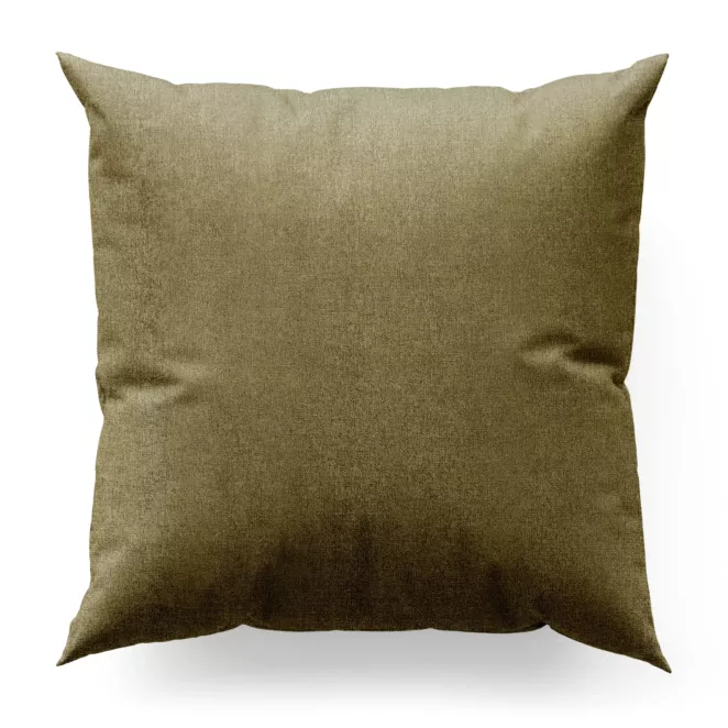 Poszewka szyta oliwkowa z miękkiej w dotyku tkaniny szenilowej