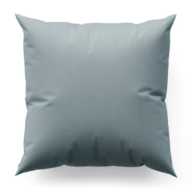 Poszewka szyta jasnoniebieska z miękkiej tkaniny w drobny wzór jodełkowy