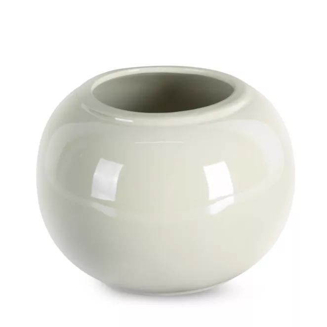 Osłonka ceramiczna na donicę SIMONA z perłowym połyskiem