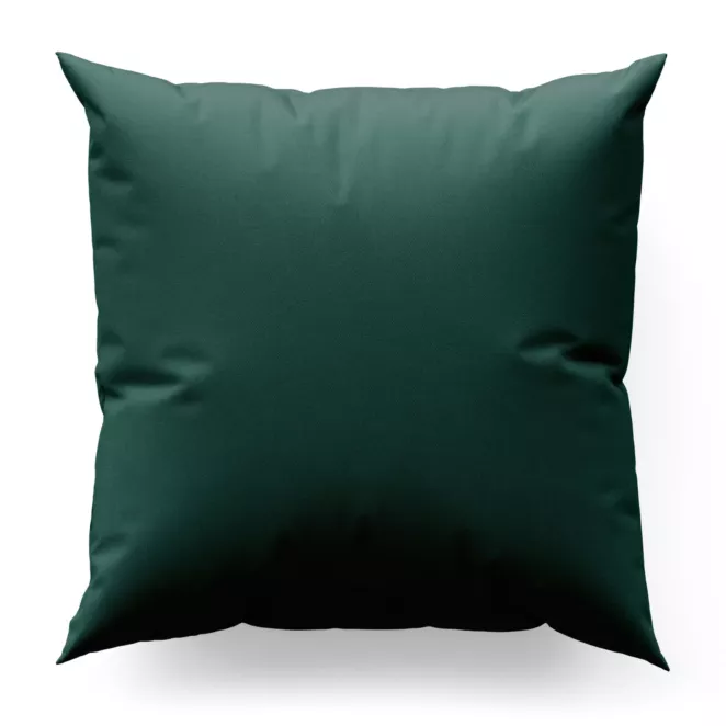 Poszewka szyta turkusowa z gładkiej tkaniny zaciemniającej typu dimout wykończona obciążnikiem