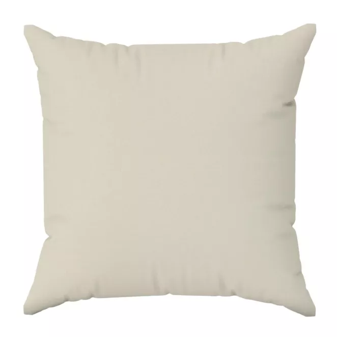 Poszewka szyta ciemnokremowa z gładkiej tkaniny typu dimout