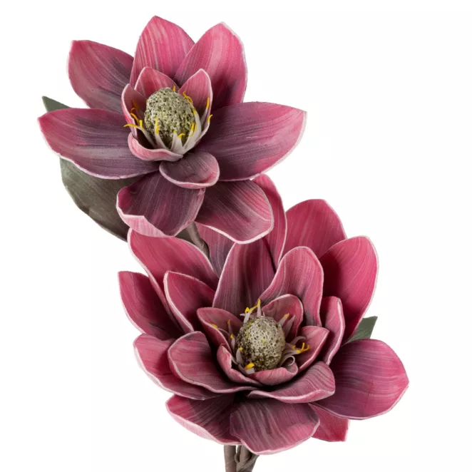 Kwiat sztuczny ciemnoróżowy z pianki foamiran 84 cm