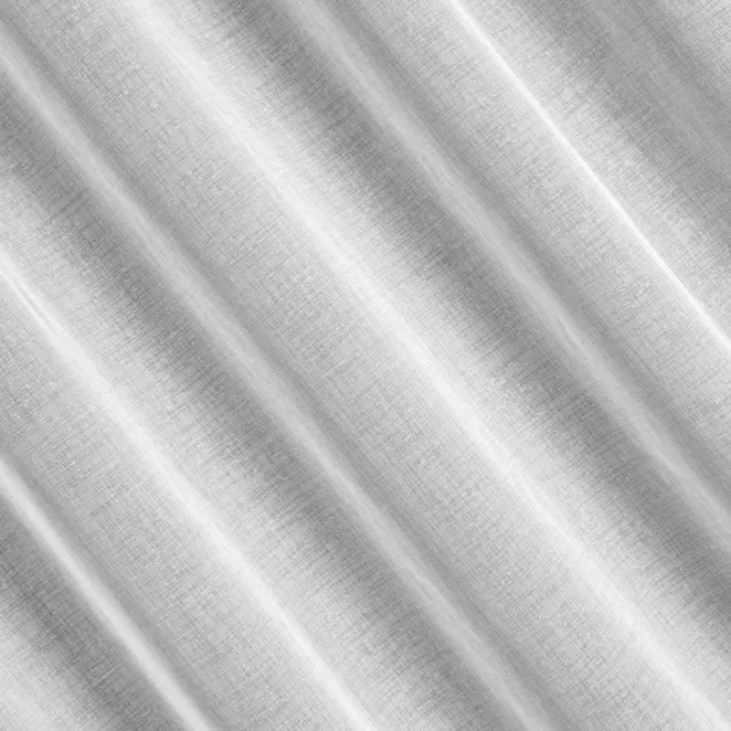 R219/4 Firana szyta na taśmie 5 cm naturalna z delikatnej cienkiej matowej etaminy wykończonej obciążnikiem