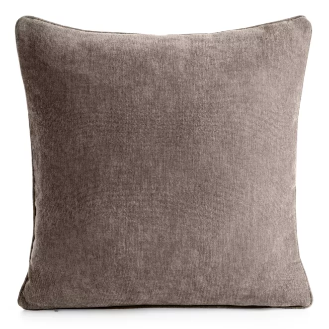 Poszewka na poduszkę 45x45 cm szenilowa, ciemnobrązowa NILO