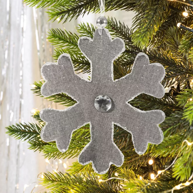 Ozdoba choinkowa ALAN śnieżynka w stylu eko