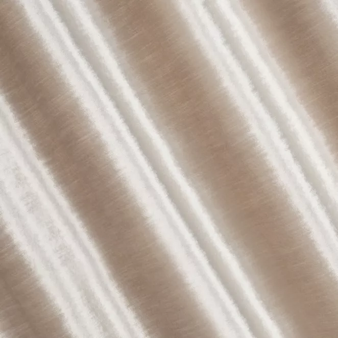 E131/1 Zasłona szyta na taśmie 5 cm SAFARI 1 beżowa z miękkiej welwetowej tkaniny z połyskiem i poziomym prążkiem
