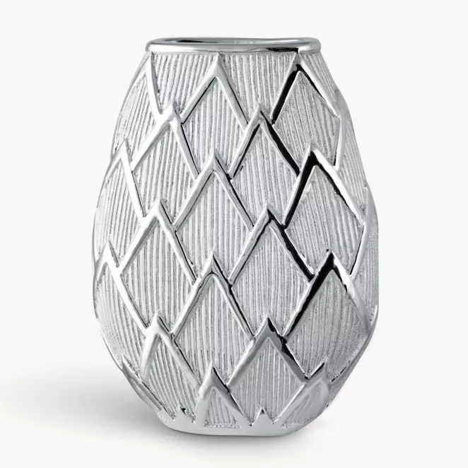 Wazon dekoracyjny SAELA z lśniącym geometrycznym wzorem