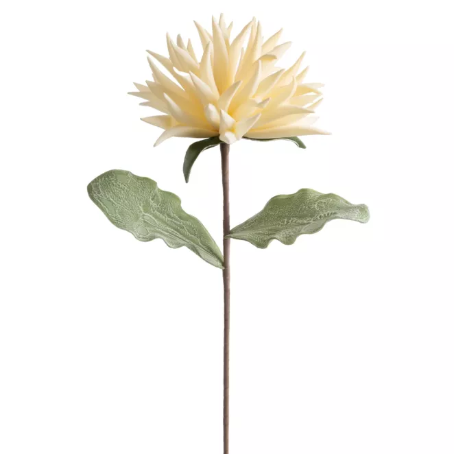 Kwiat sztuczny kremowy z plastycznej pianki foamiran 55 cm