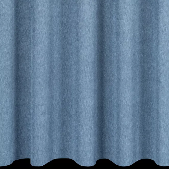E118/12 Zasłona szyta na taśmie 5 cm ciemnoniebieska z tkaniny strukturalnej z delikatnym połyskiem