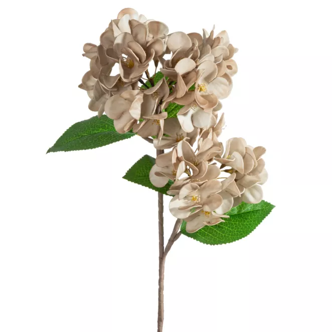 Kwiat sztuczny ciemnobeżowy z plastycznej pianki foamiran 50 cm