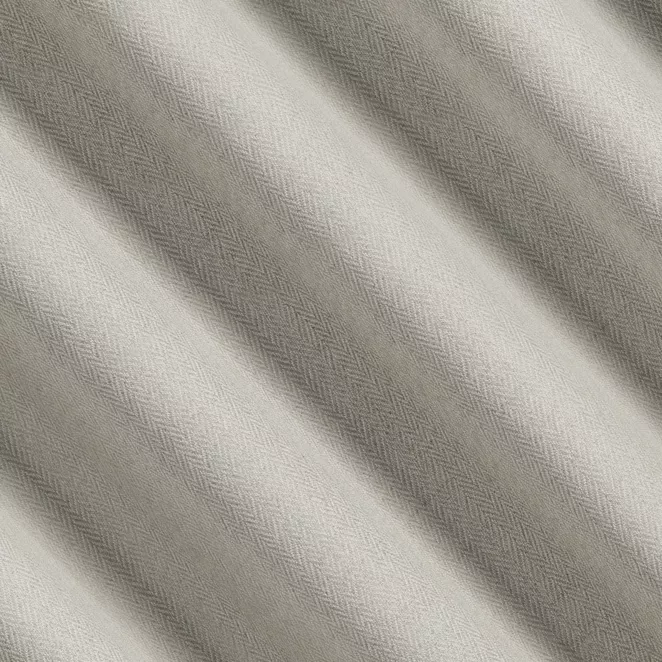 R232/2 Zasłona szyta na taśmie 5 cm naturalna z tkaniny z jodełkowym wzorem geometrycznym