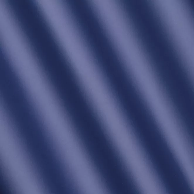 P179/24 Zasłona szyta na taśmie 5 cm niebieska z gładkiej zaciemniającej tkaniny typu dimout