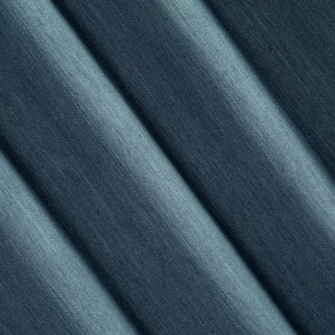 R225/27 Zasłona szyta na taśmie 5 cm petroa z tkaniny o naturalnym splocie z efektem melanżu