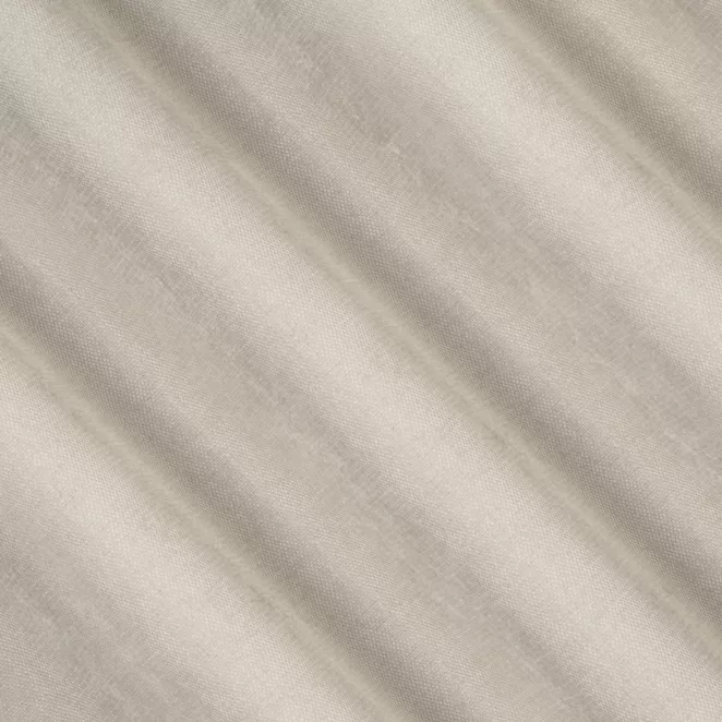 E34/20 Zasłona szyta na taśmie 5 cm jasnobeżowa z miękkiej w dotyku tkaniny szenilowej