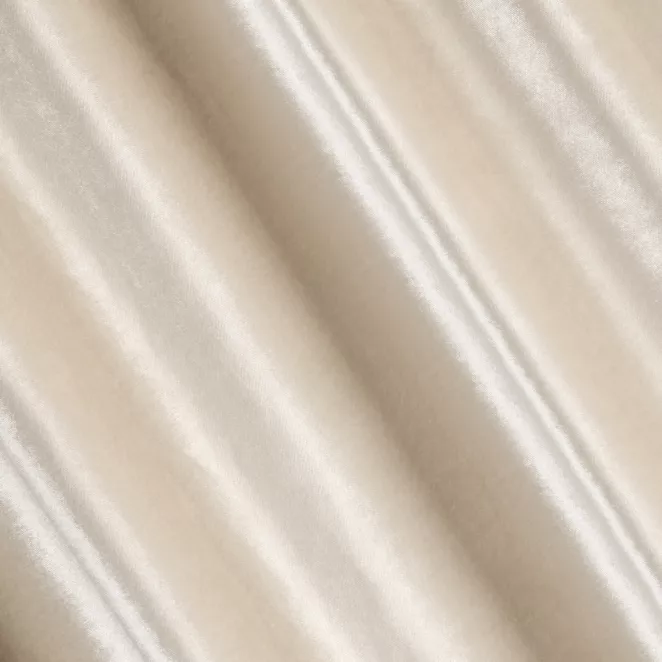 M147/2 Zasłona szyta na taśmie 5 cm SAFARI kremowa z miękkiej welwetowej tkaniny z połyskiem
