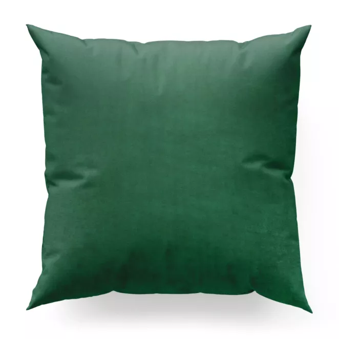 Poszewka szyta ITALIA zielona z tkaniny welwetowej o delikatnym połysku